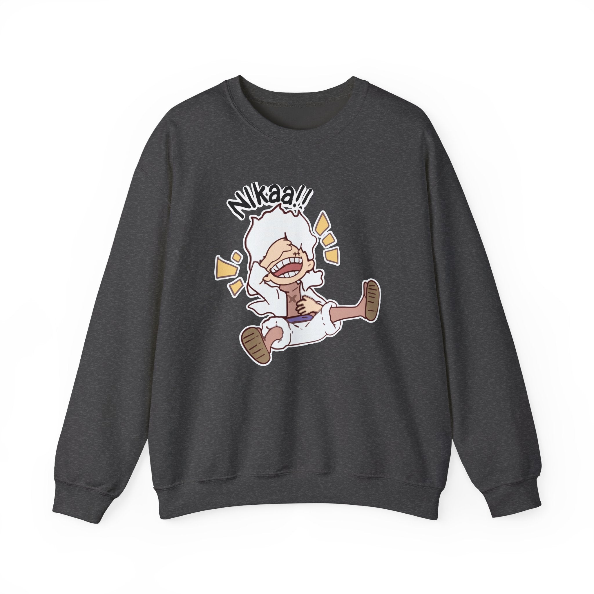 Nikaaa! Cartoon Laugh Crewneck Sweatshirt