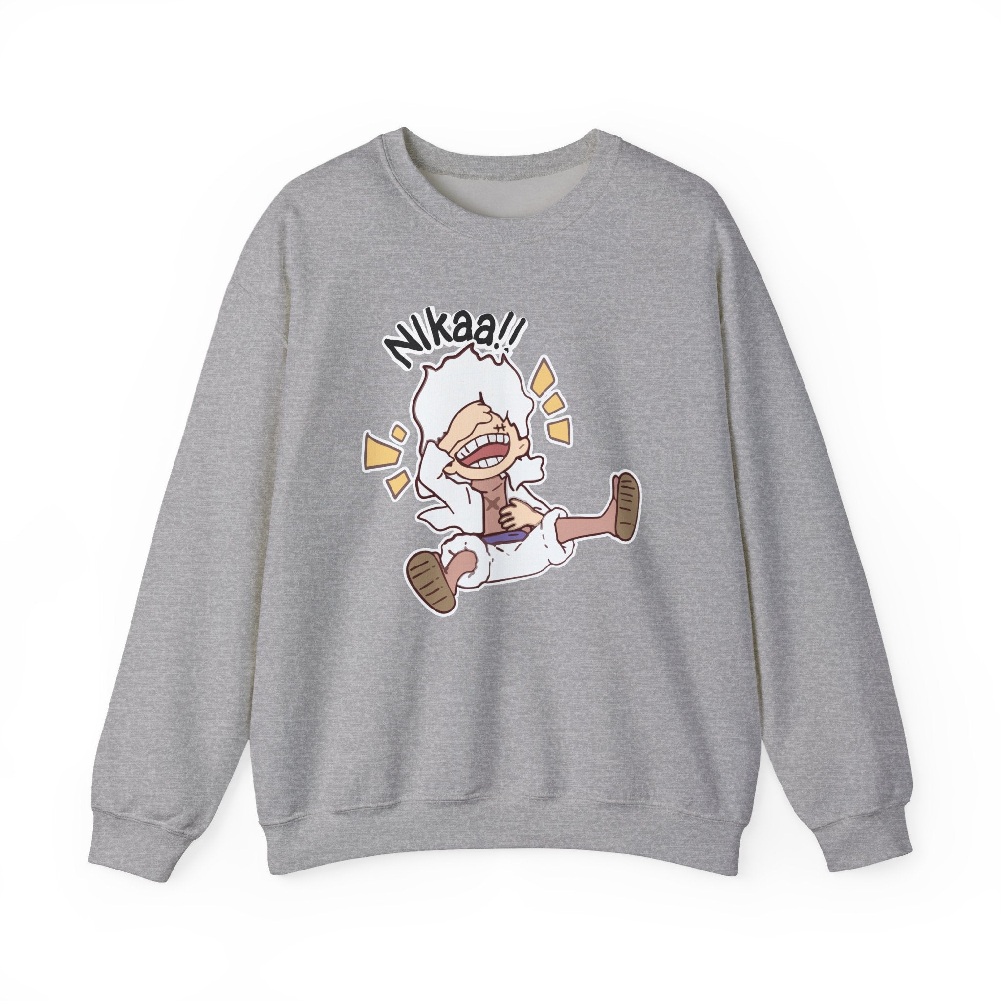 Nikaaa! Cartoon Laugh Crewneck Sweatshirt