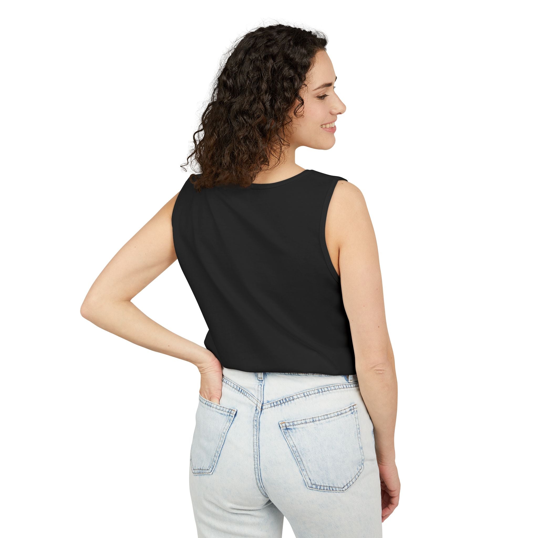 Sleepy Eyes Tank Top - Custom Text Graphic Tank | Personalize Your Own Message