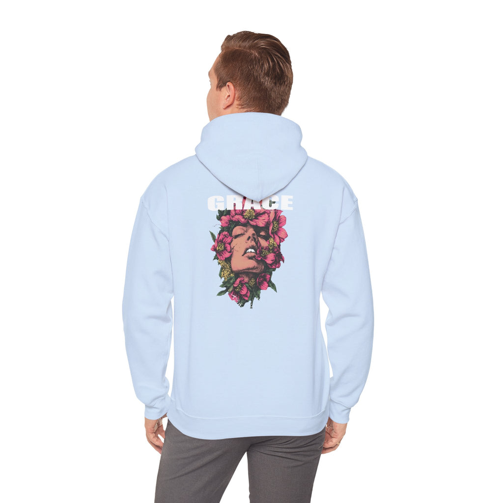Grace Floral Hoodie - Women's Aesthetic Flower Face Pullover