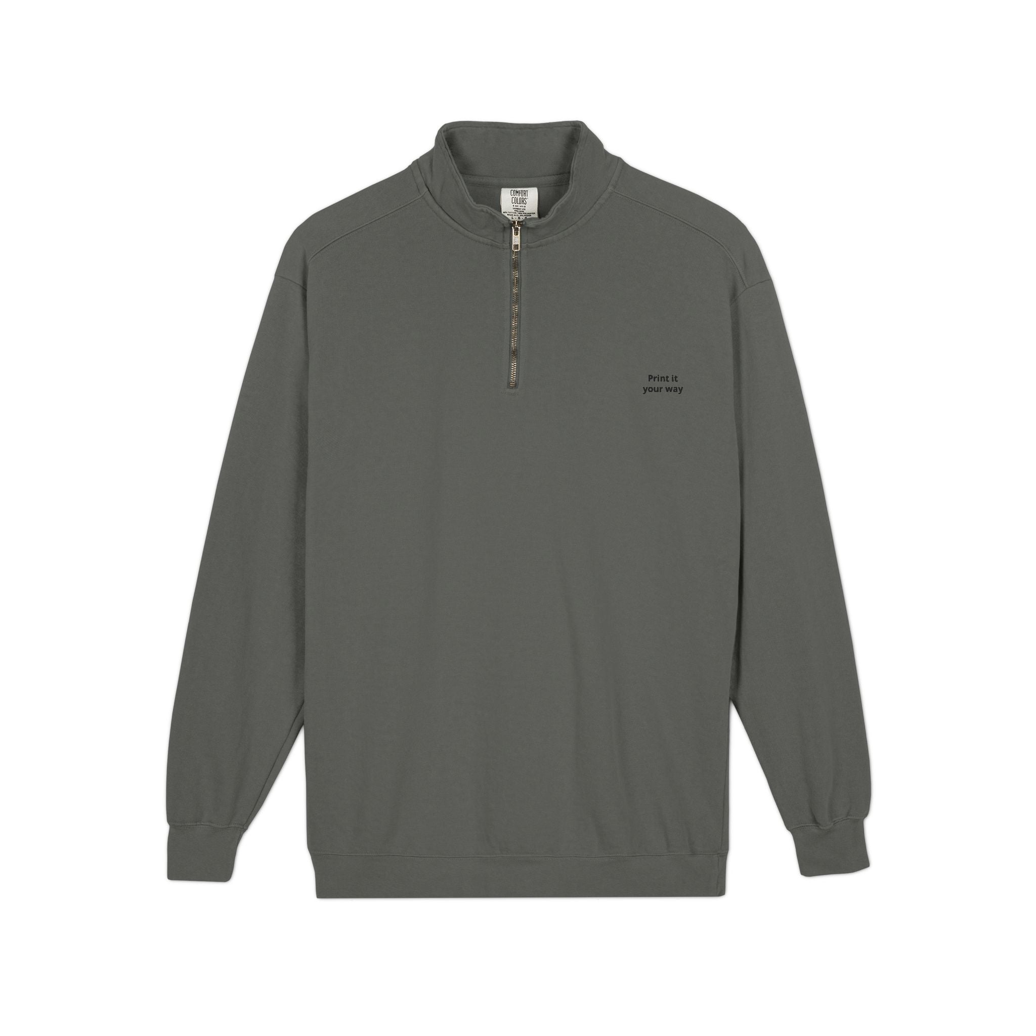 Quarter-Zip Sweatshirt - Custom Print or Text | Personalize Your Own Design