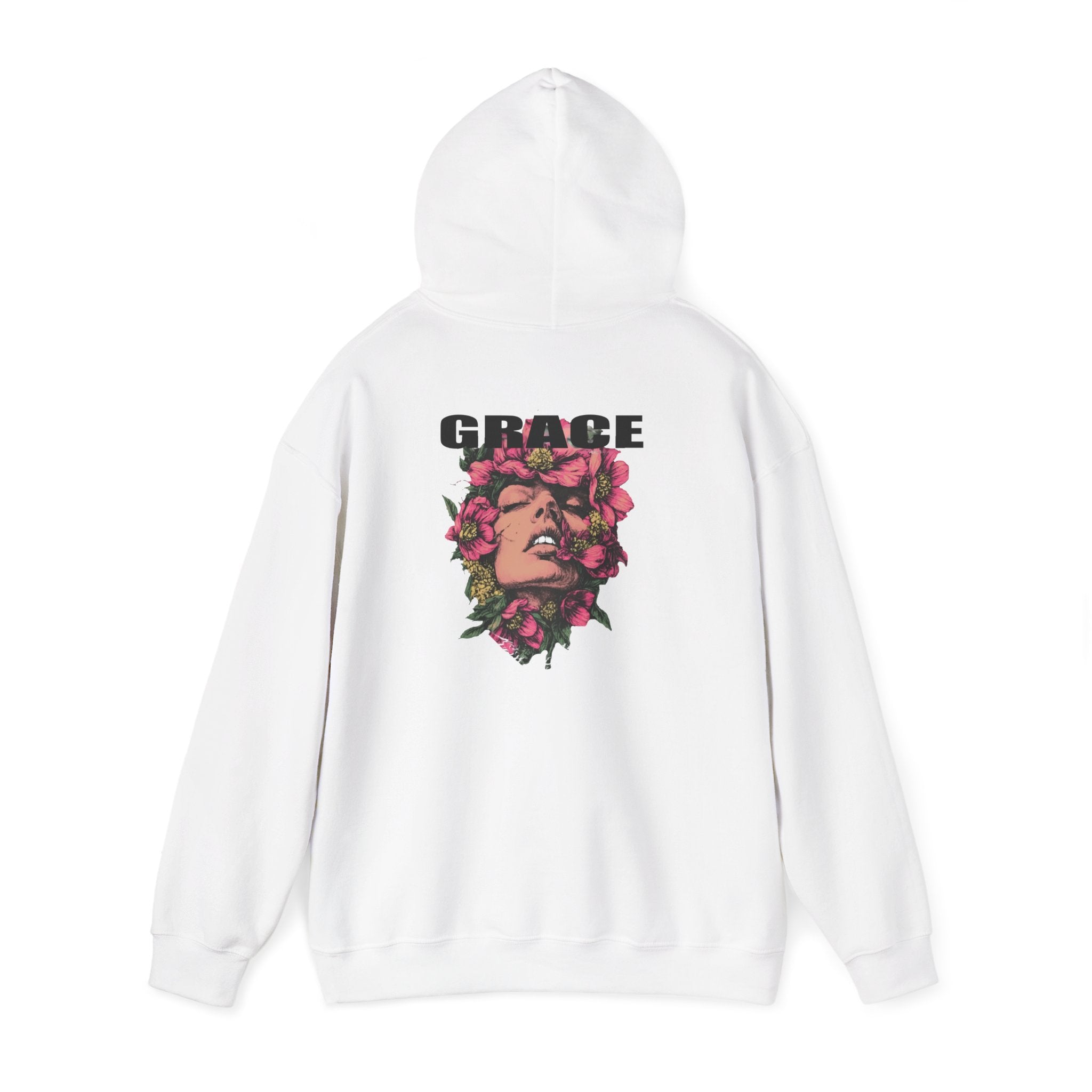 Grace Floral Hoodie - Women's Aesthetic Flower Face Pullover