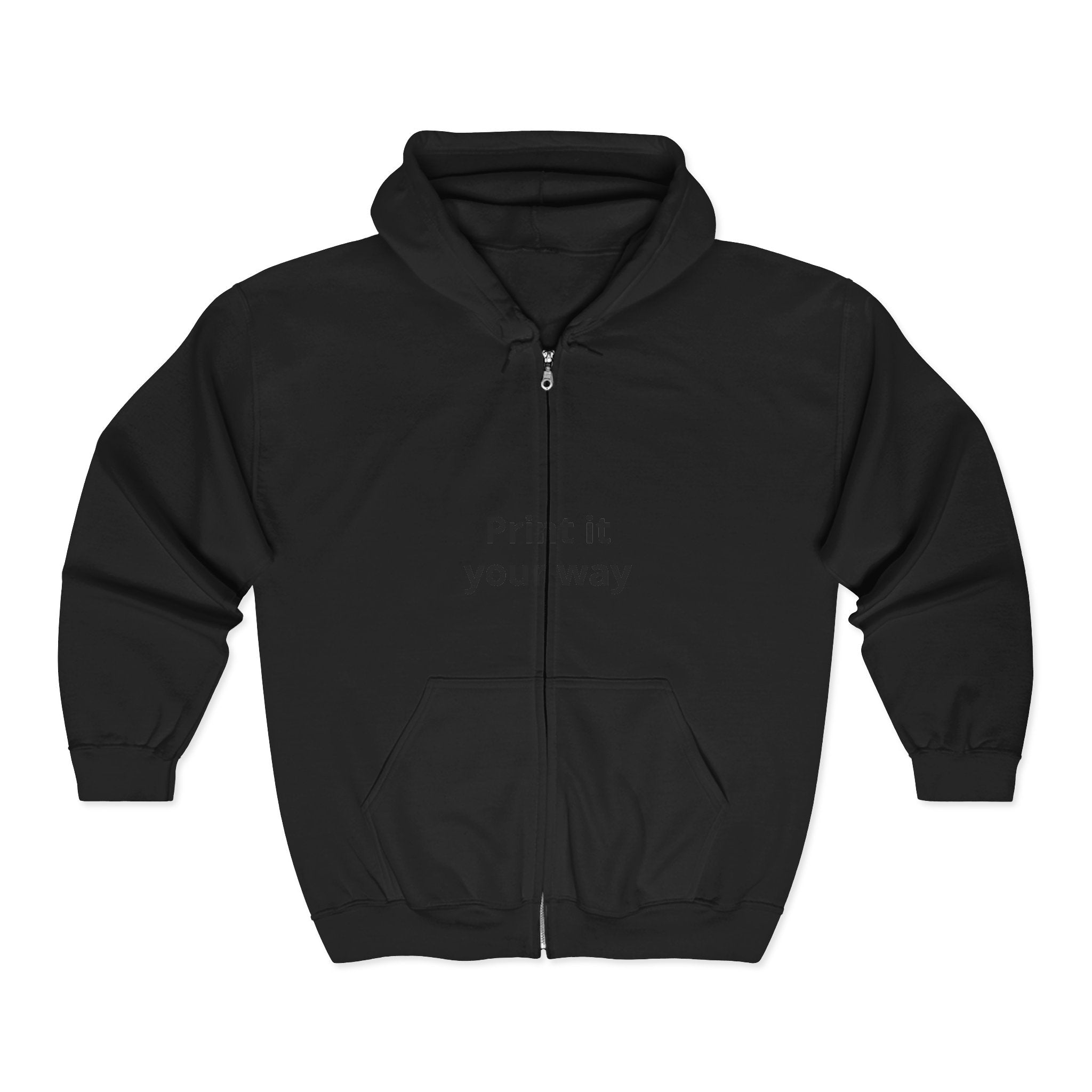 Full Zip Hoodie - Custom Embroidery & Print | Personalize Your Own Text or Design