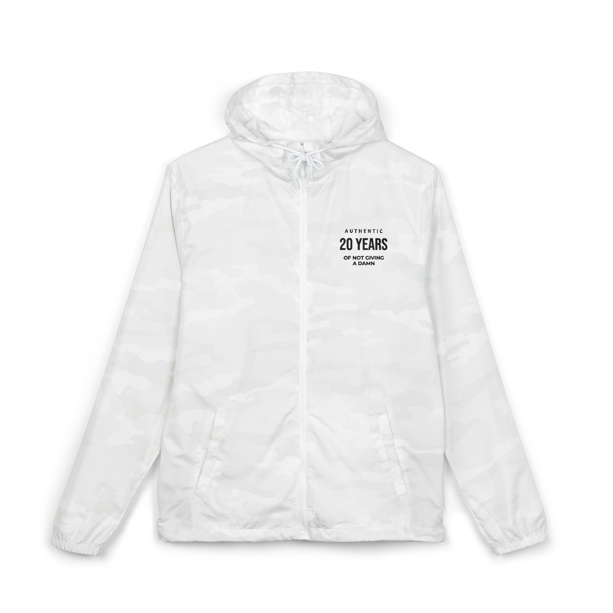20 Years Veteran Windbreaker Jacket - '20 Years' Anniversary Zip-Up Hooded Jacket