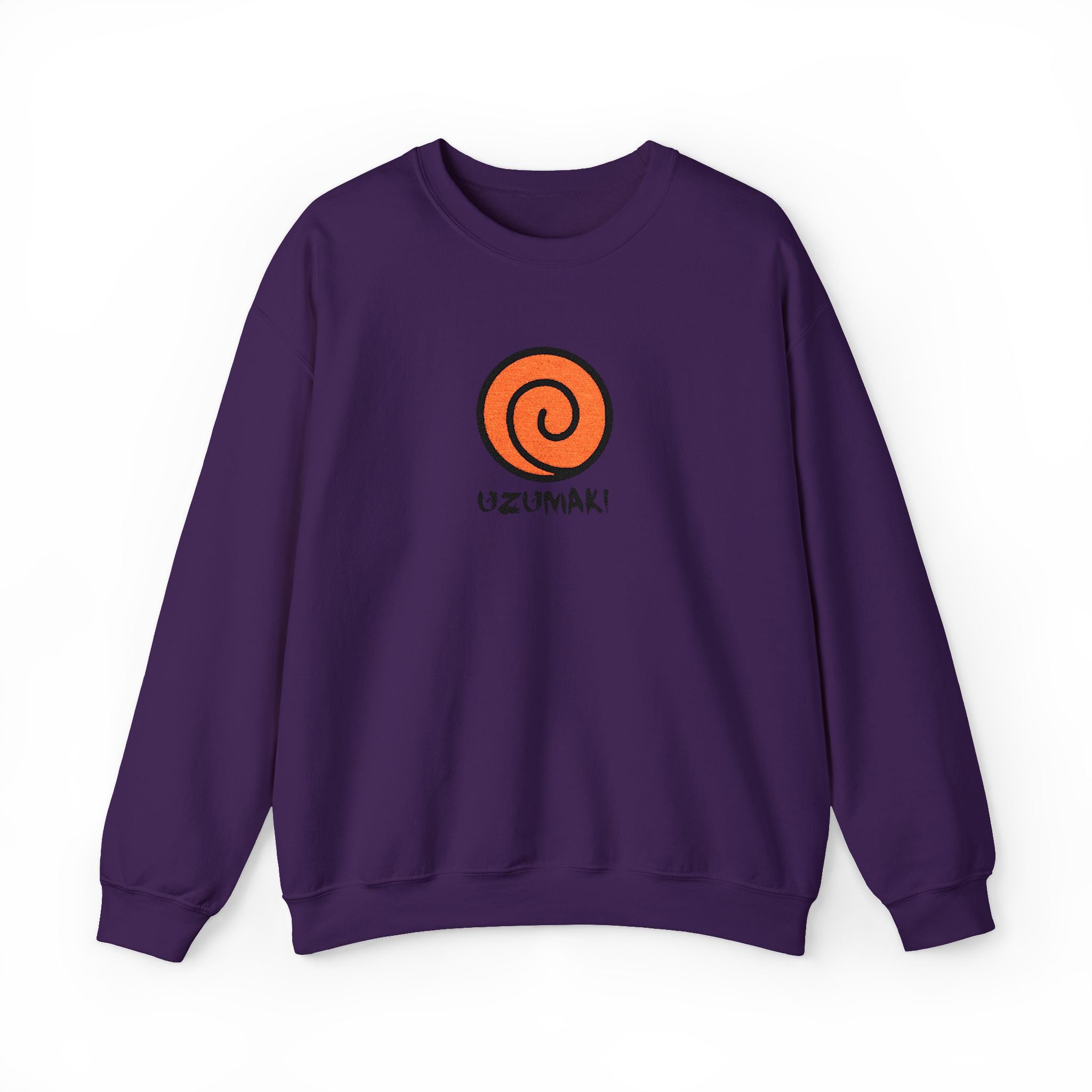 Uzumaki Spiral Crewneck Sweatshirt - Cute Anime-Inspired Logo Crew
