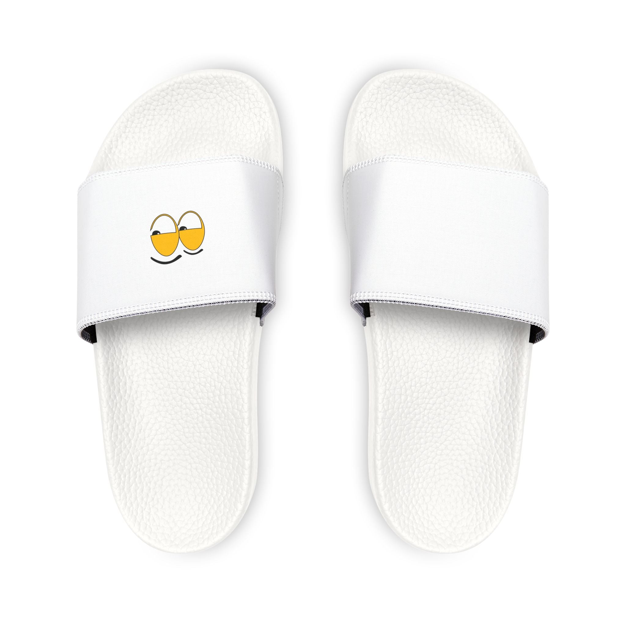 Women's Removable-Strap Slide Sandals — Adjustable White & Black Comfort Slides