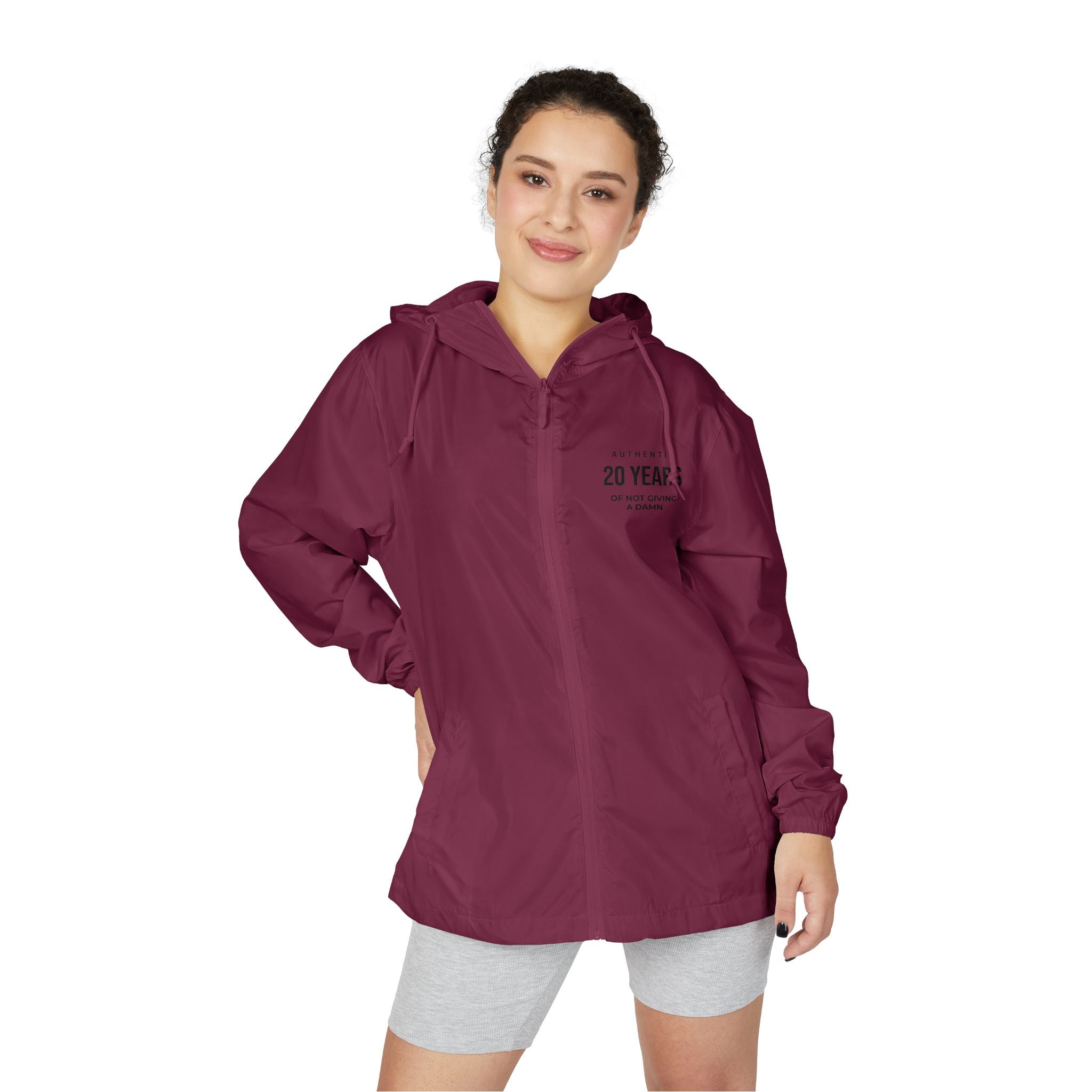 20 Years Veteran Windbreaker Jacket - '20 Years' Anniversary Zip-Up Hooded Jacket