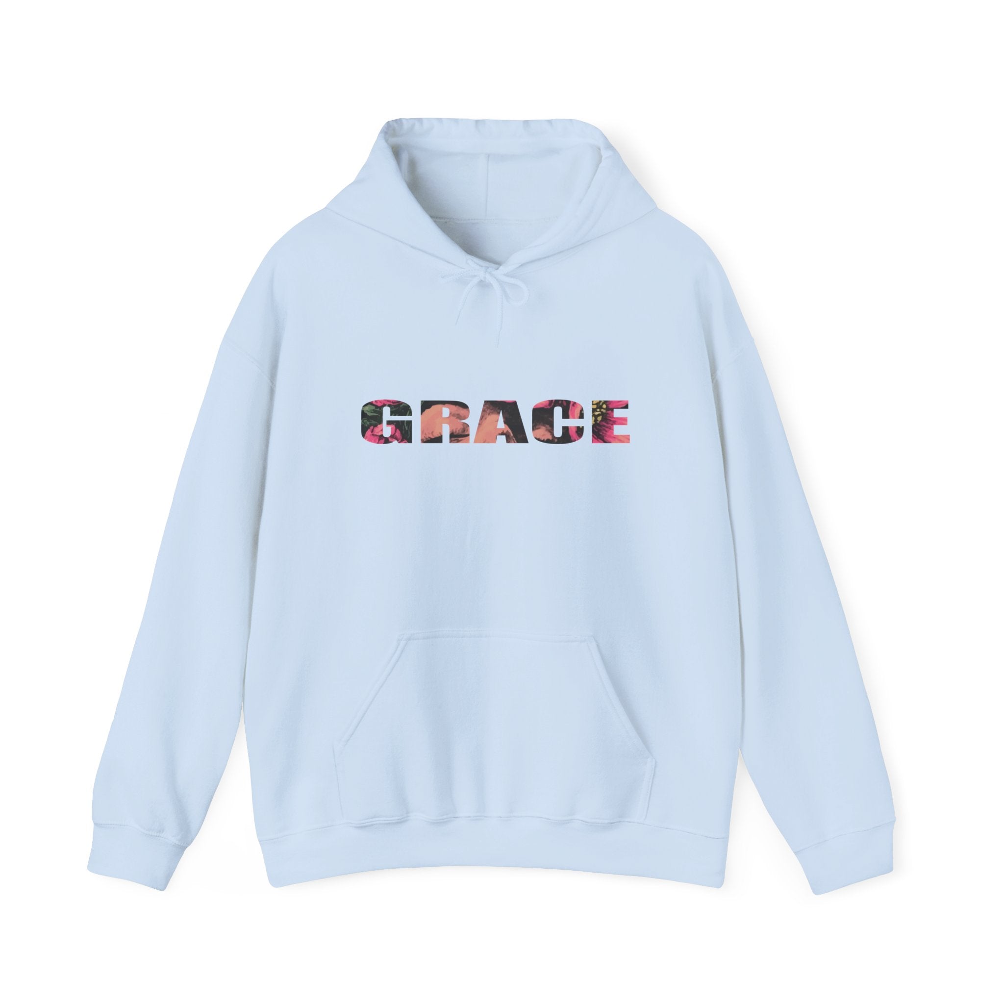 Grace Floral Hoodie - Women's Aesthetic Flower Face Pullover