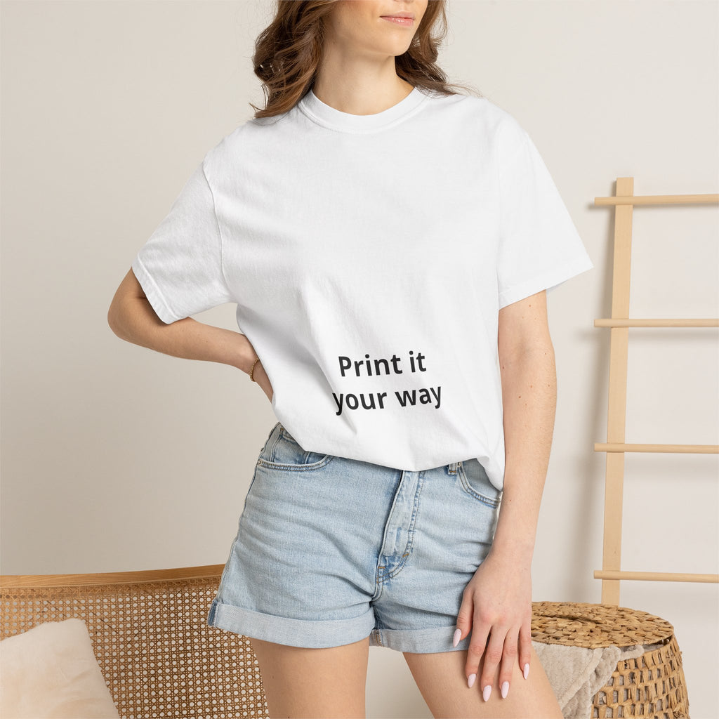Custom Garment-Dyed T-Shirt - Personalize Your Own Text, Photo or Design | Print It Your Way