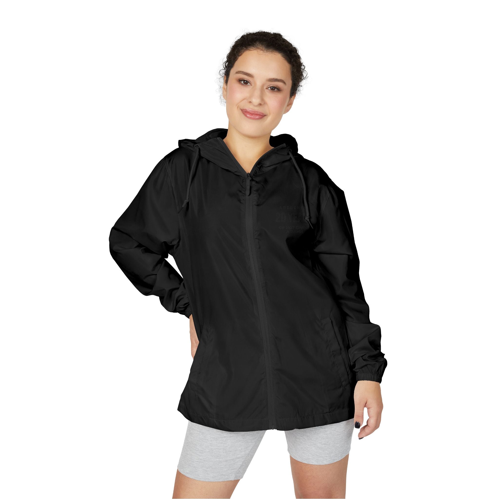 20 Years Veteran Windbreaker Jacket - '20 Years' Anniversary Zip-Up Hooded Jacket