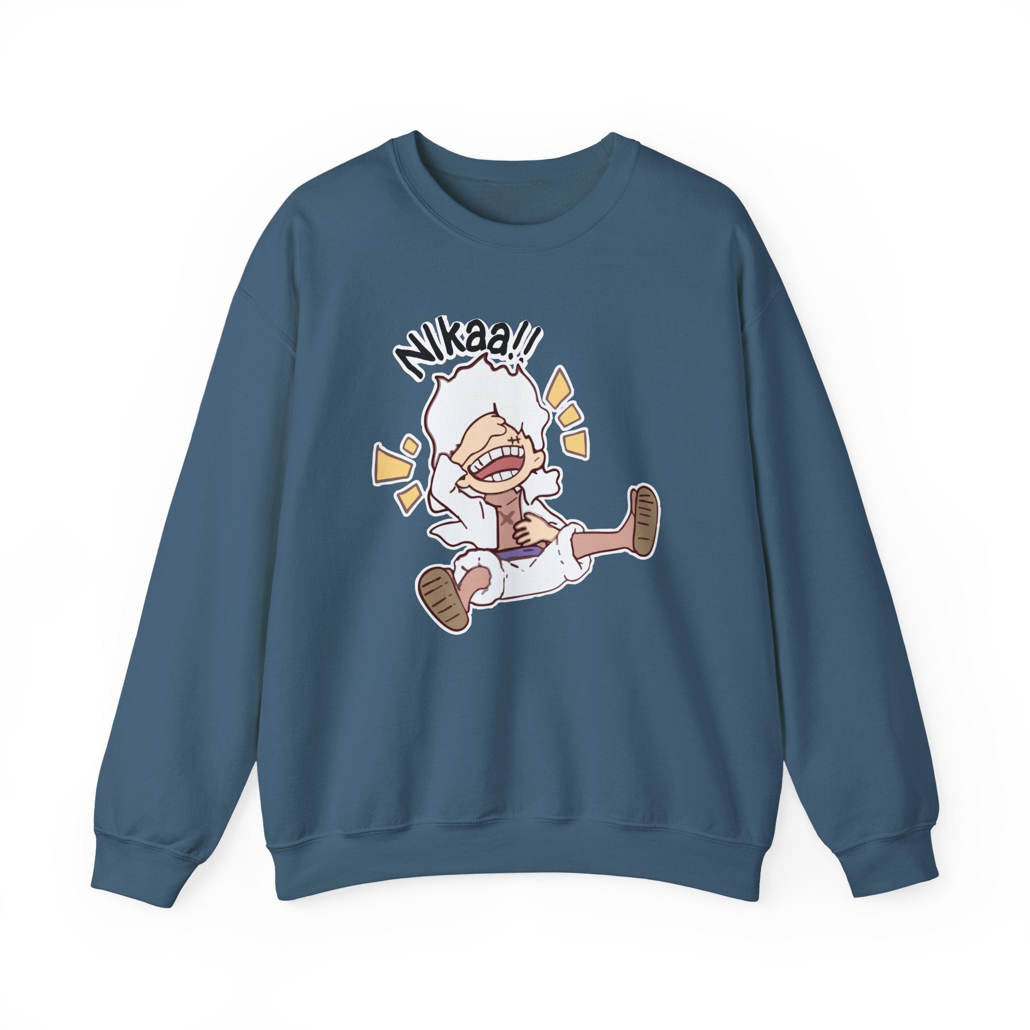 Nikaaa! Cartoon Laugh Crewneck Sweatshirt