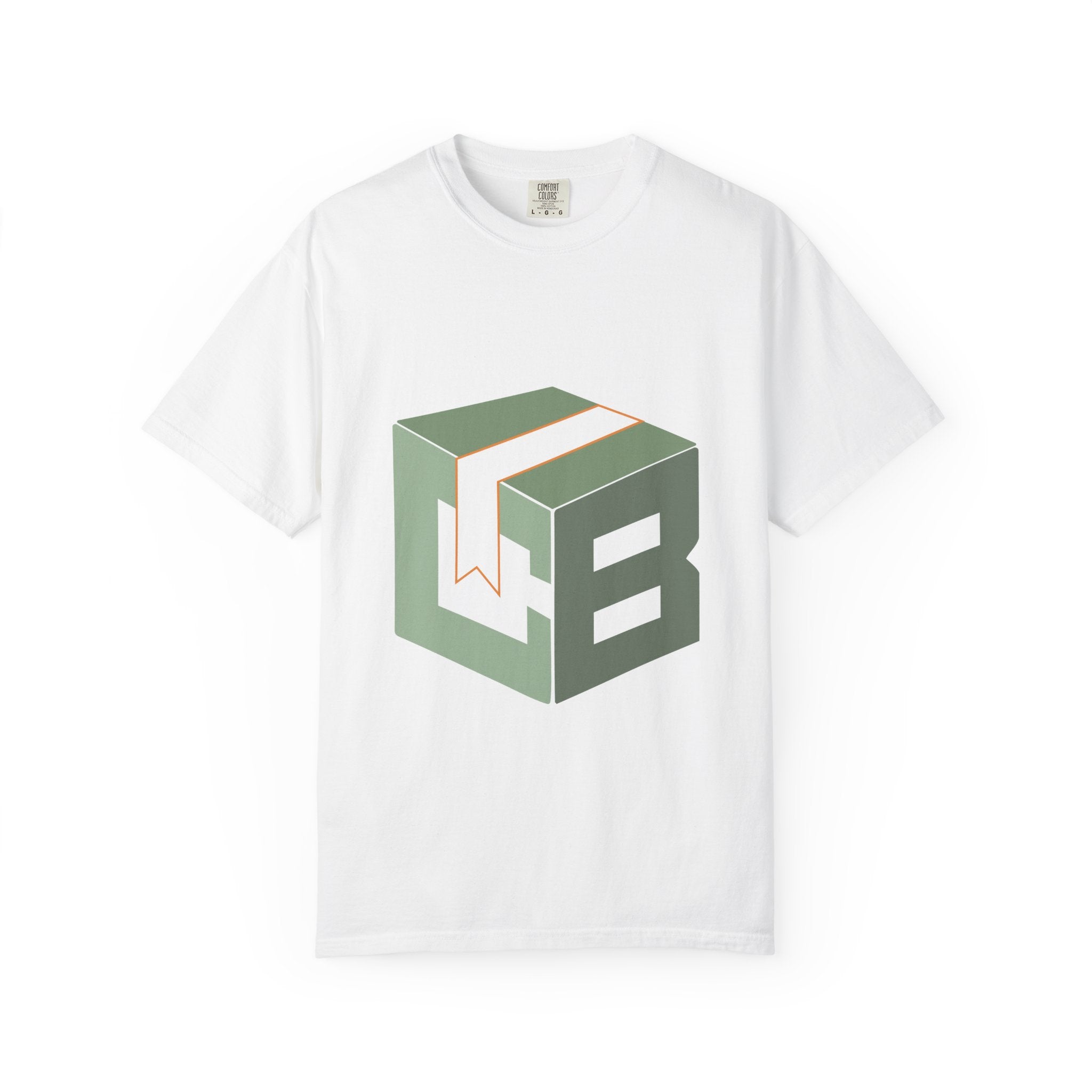 Cube Logo T-Shirt - Green 3D Box Graphic Tee