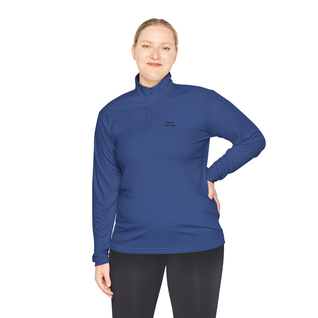 Quarter-Zip Pullover - Custom Text or Logo | Personalize Your Own Chest Print