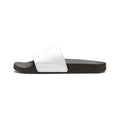 Women's Removable-Strap Slide Sandals — Adjustable White & Black Comfort Slides