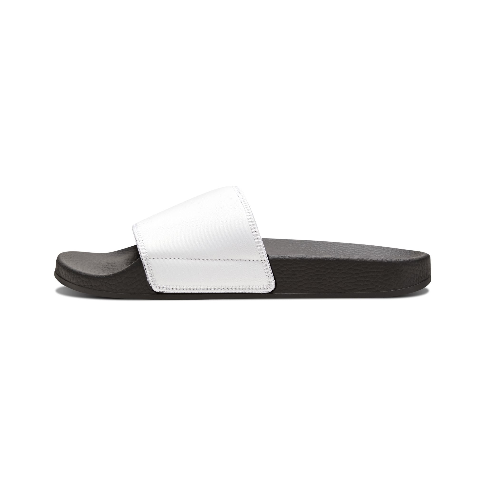 Women's Removable-Strap Slide Sandals — Adjustable White & Black Comfort Slides