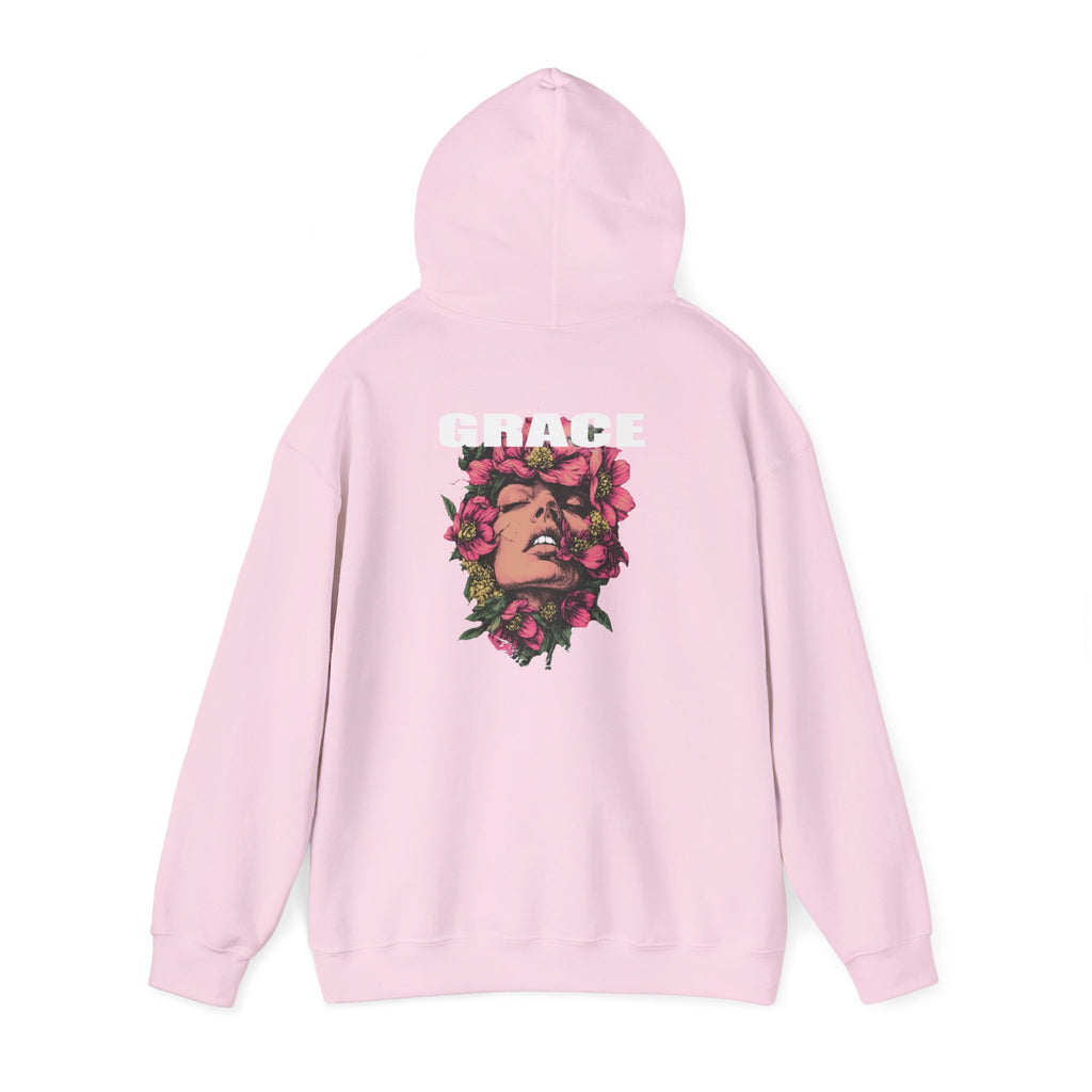 Grace Floral Hoodie - Women's Aesthetic Flower Face Pullover
