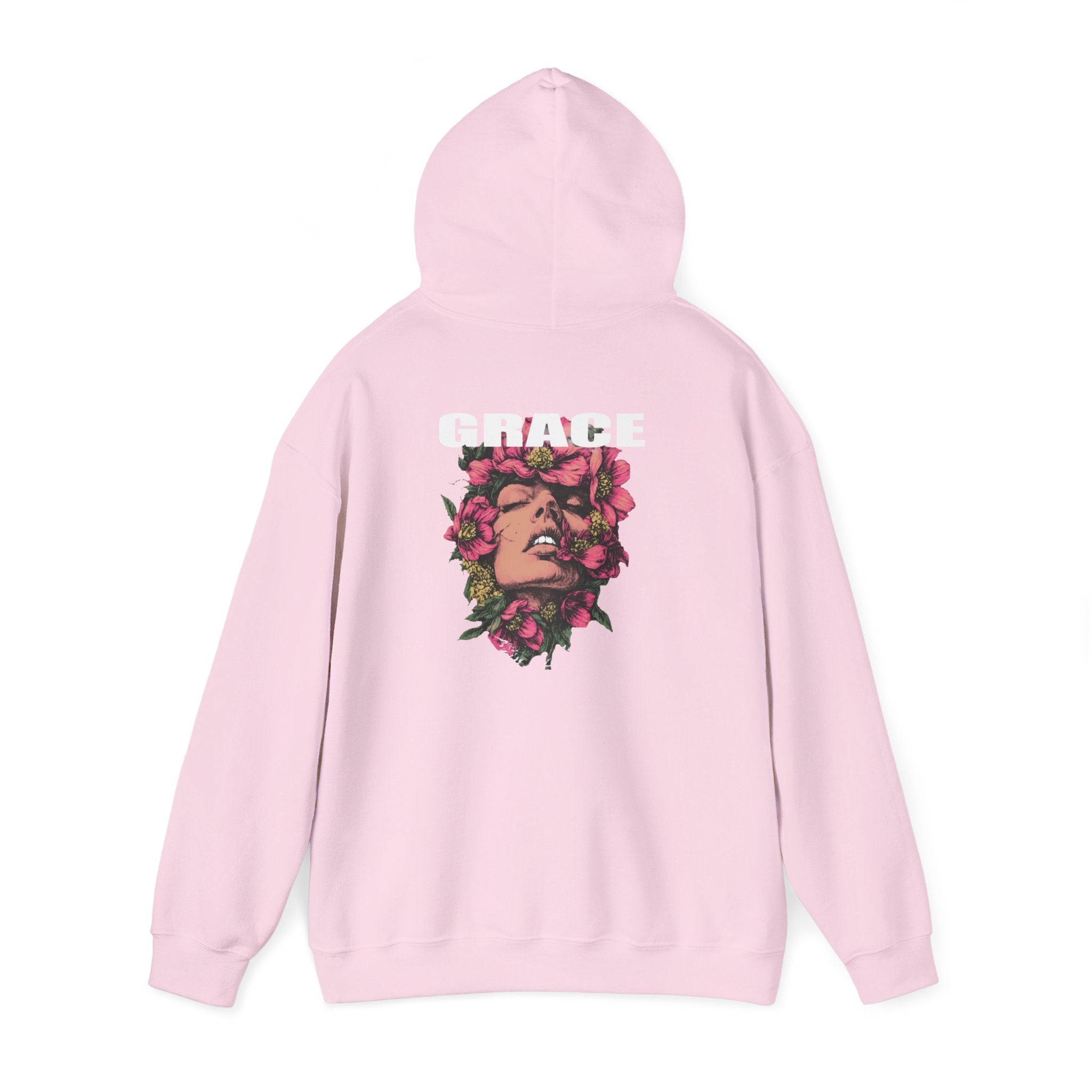 Grace Floral Hoodie - Women's Aesthetic Flower Face Pullover