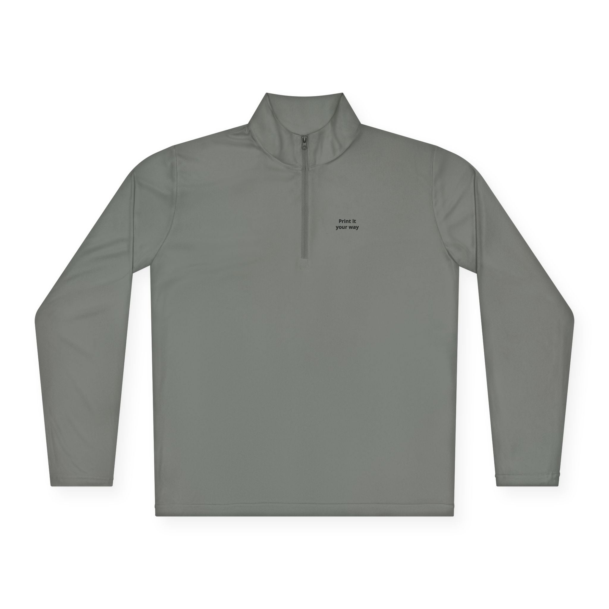 Quarter-Zip Pullover - Custom Text or Logo | Personalize Your Own Chest Print