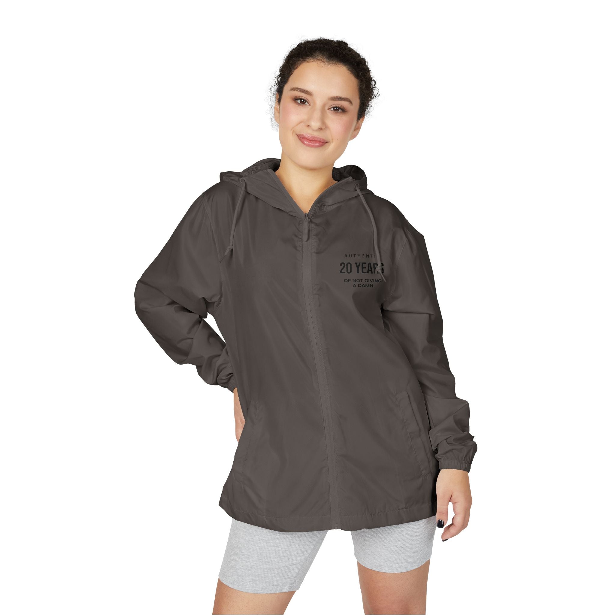 20 Years Veteran Windbreaker Jacket - '20 Years' Anniversary Zip-Up Hooded Jacket