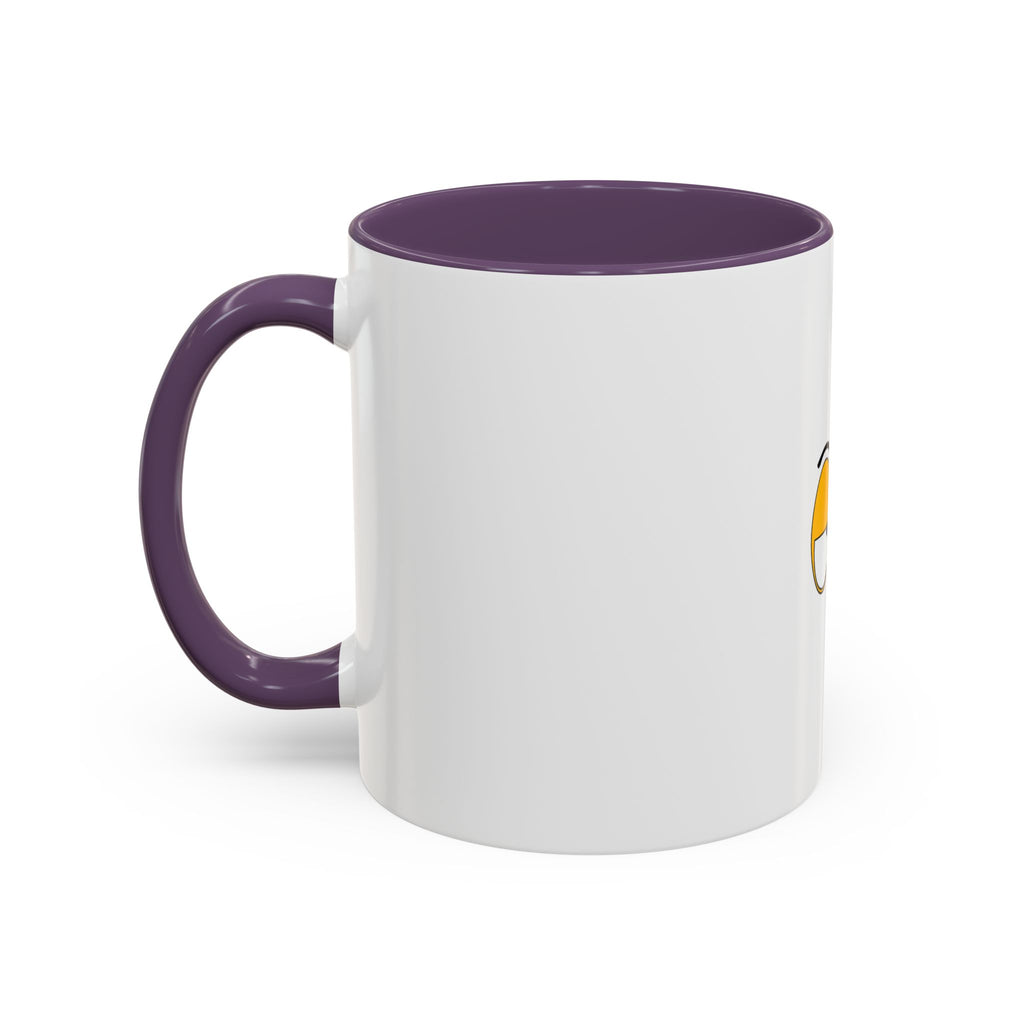 Skeptical Eyes Accent Coffee Mug - Funny Rolling Eyes Emoji Mug