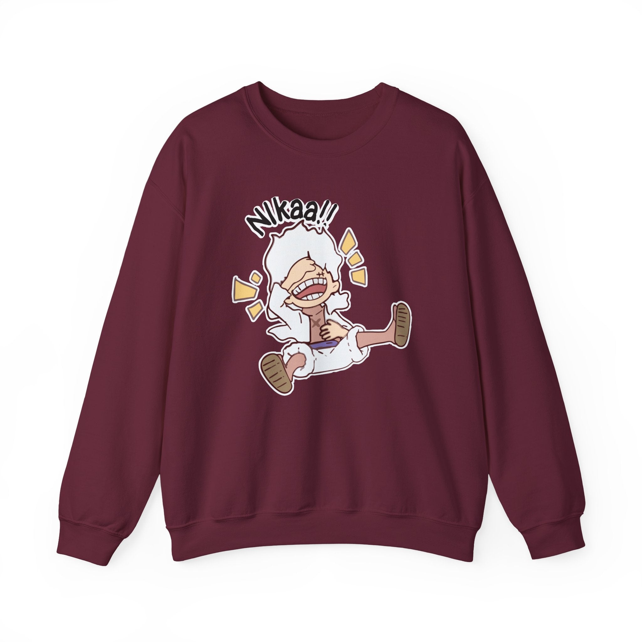 Nikaaa! Cartoon Laugh Crewneck Sweatshirt
